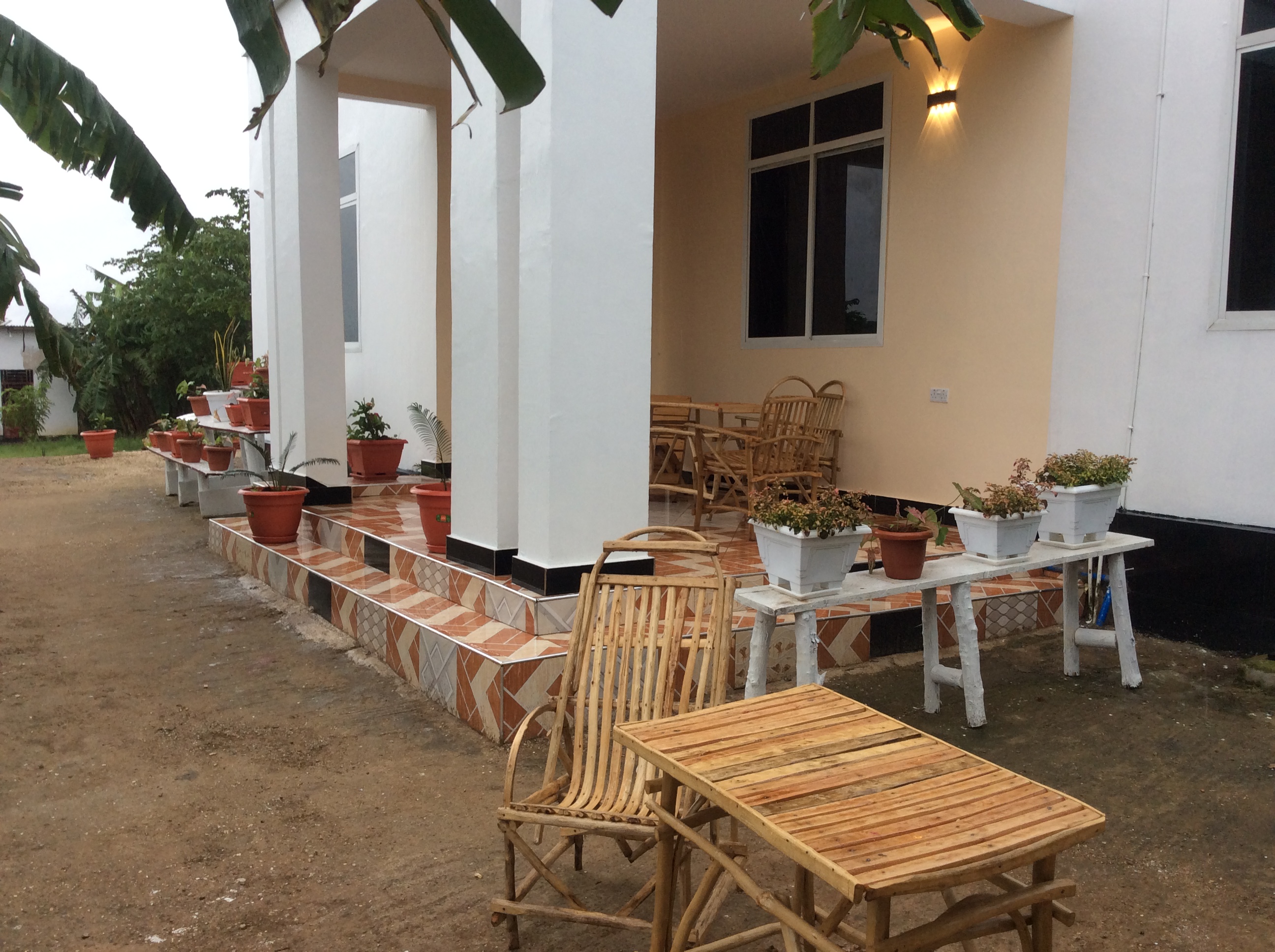 Farm lodge aerial view